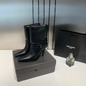 New Leather High Heel Ankle Shoes